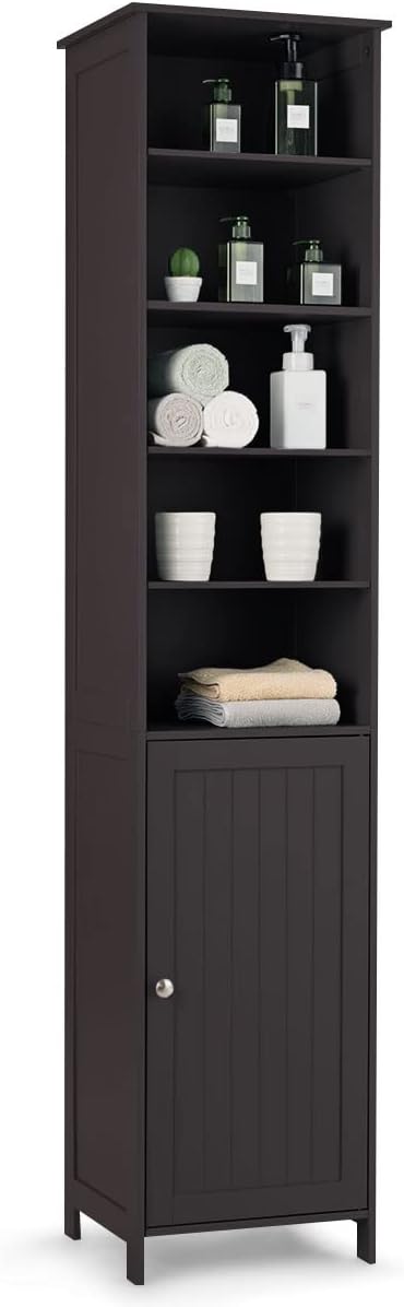 72 Inches Tall Free Standing Cabinet with Adjustable Shelves Z918463