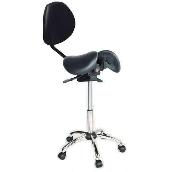 Multi Adjustable Saddle Stool with Backrest S423