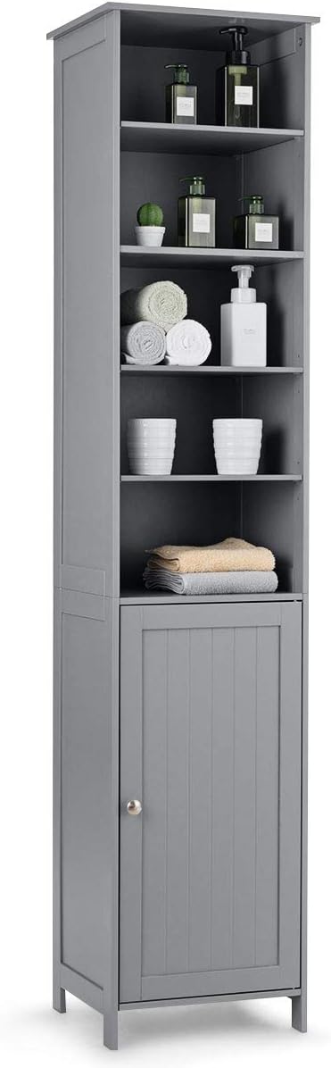 72 Inches Tall Free Standing Cabinet with Adjustable Shelves Z918463