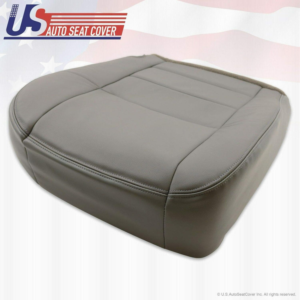 Gray Leather Driver Bottom Seat Cover H94338