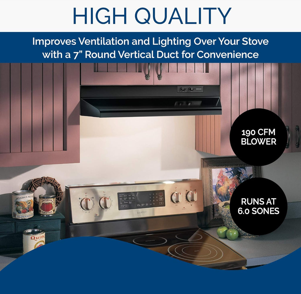 30-Inch Black Range Hood with Light P422868