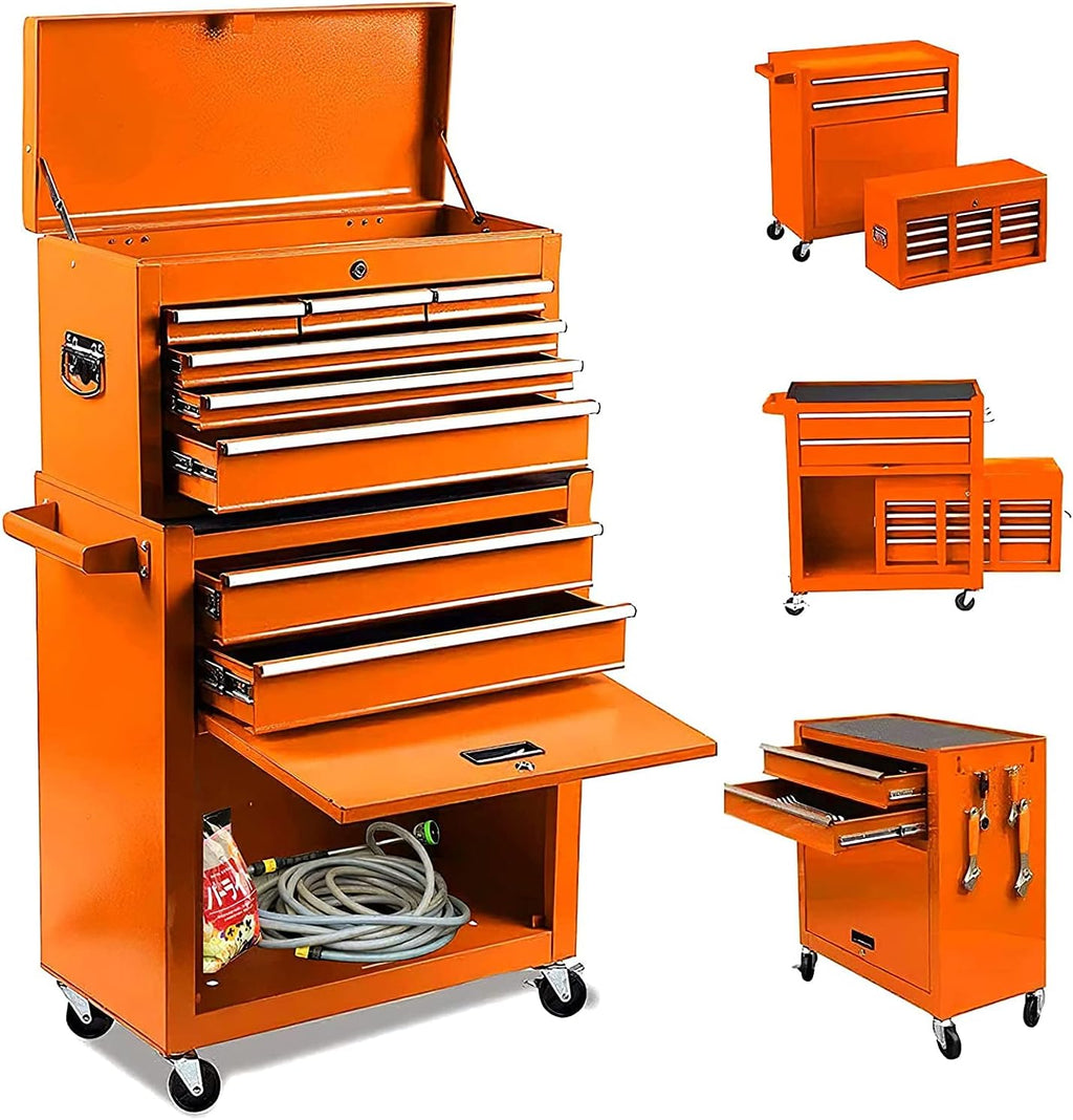 Blue 8-Drawer Rolling Tool Chest with Lock W16184