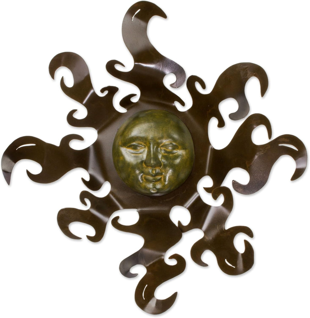 Large Painted Steel and Ceramic Wall Art U34449