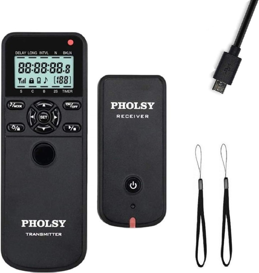 Wireless Timer Shutter Remote Release Control with HDR and Intervalometer Pack of 2 Z6993