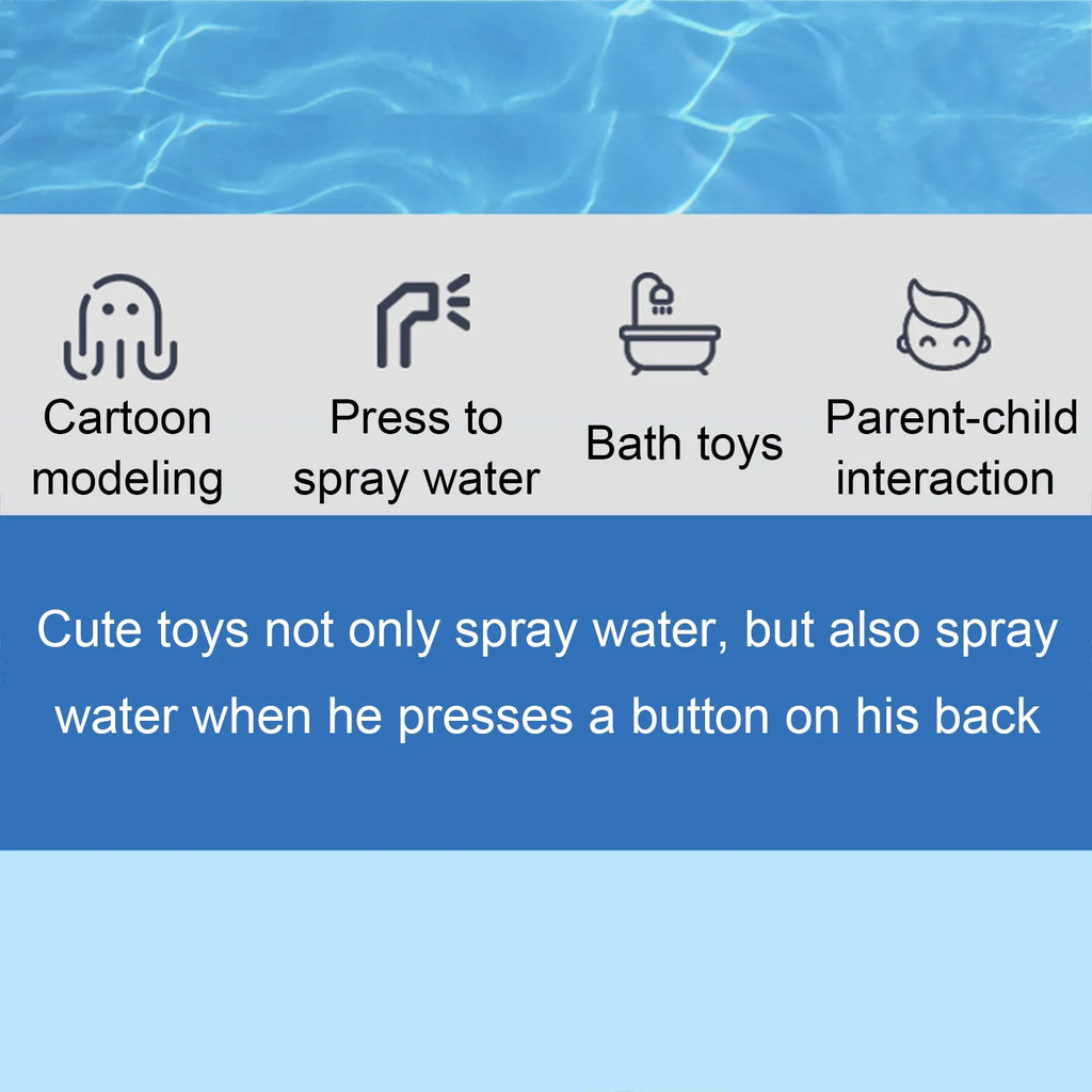 Light Up Whale Automatic Sprinkler Bathtub Toy H776