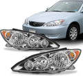 Chrome Halogen Headlights Pair for 2005 2006 Toyota Camry Sedan A42124