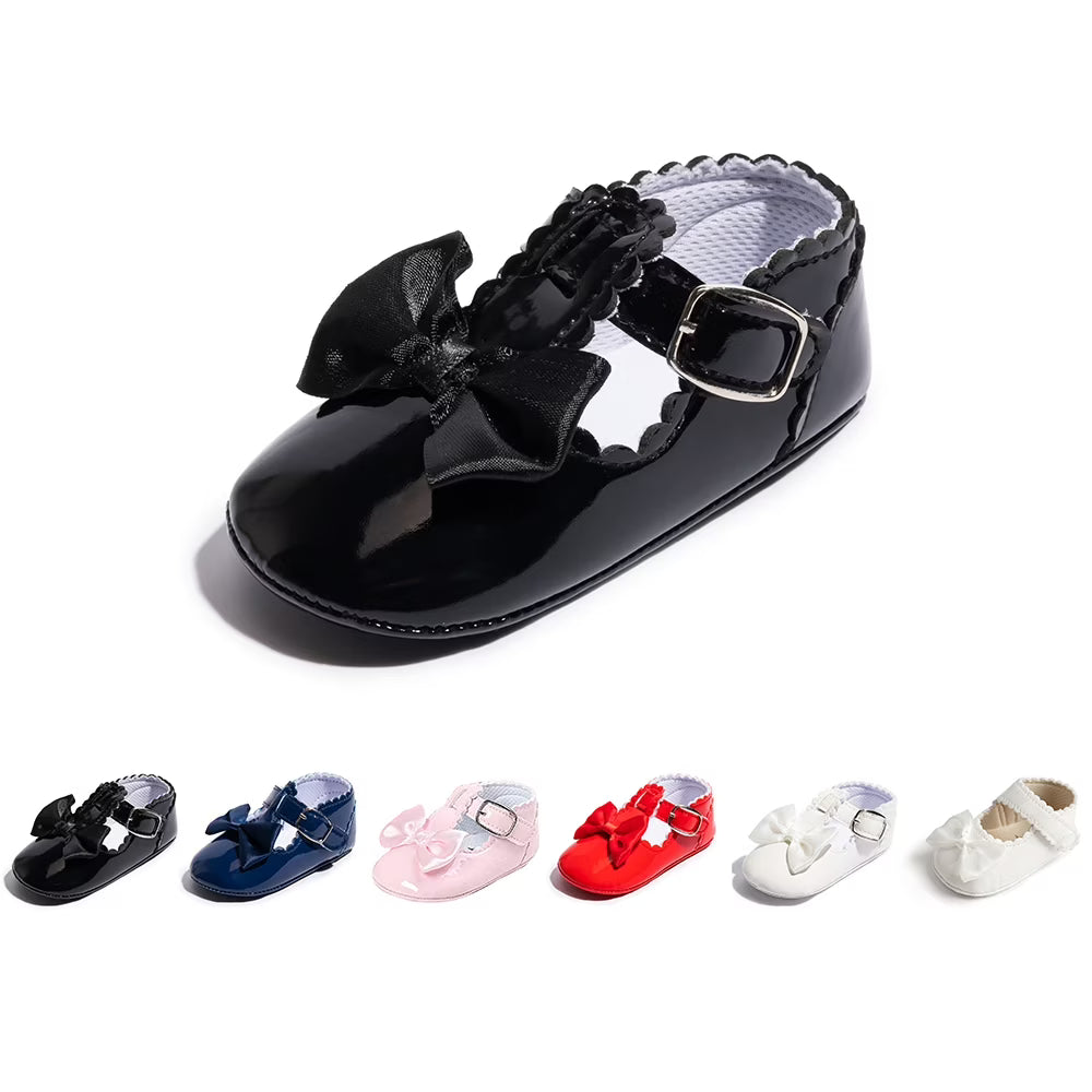 Baby Girls Mary Jane Bowknot Soft Sole PU Leather Princess Flats A841456