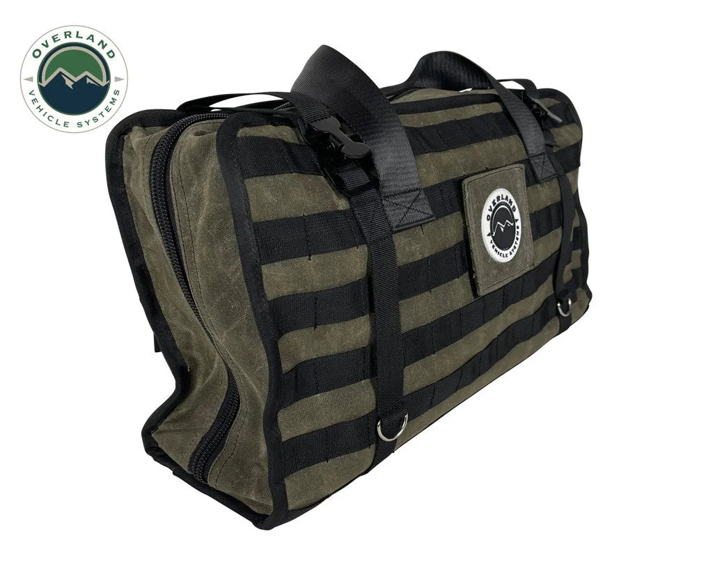 Large Waxed Canvas Recovery Bag With Handle And Straps I382688