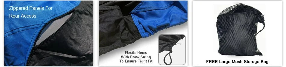 Blue Black All Weather Trailerable Jet Ski Cover with Trailer Straps and Storage Bag D975