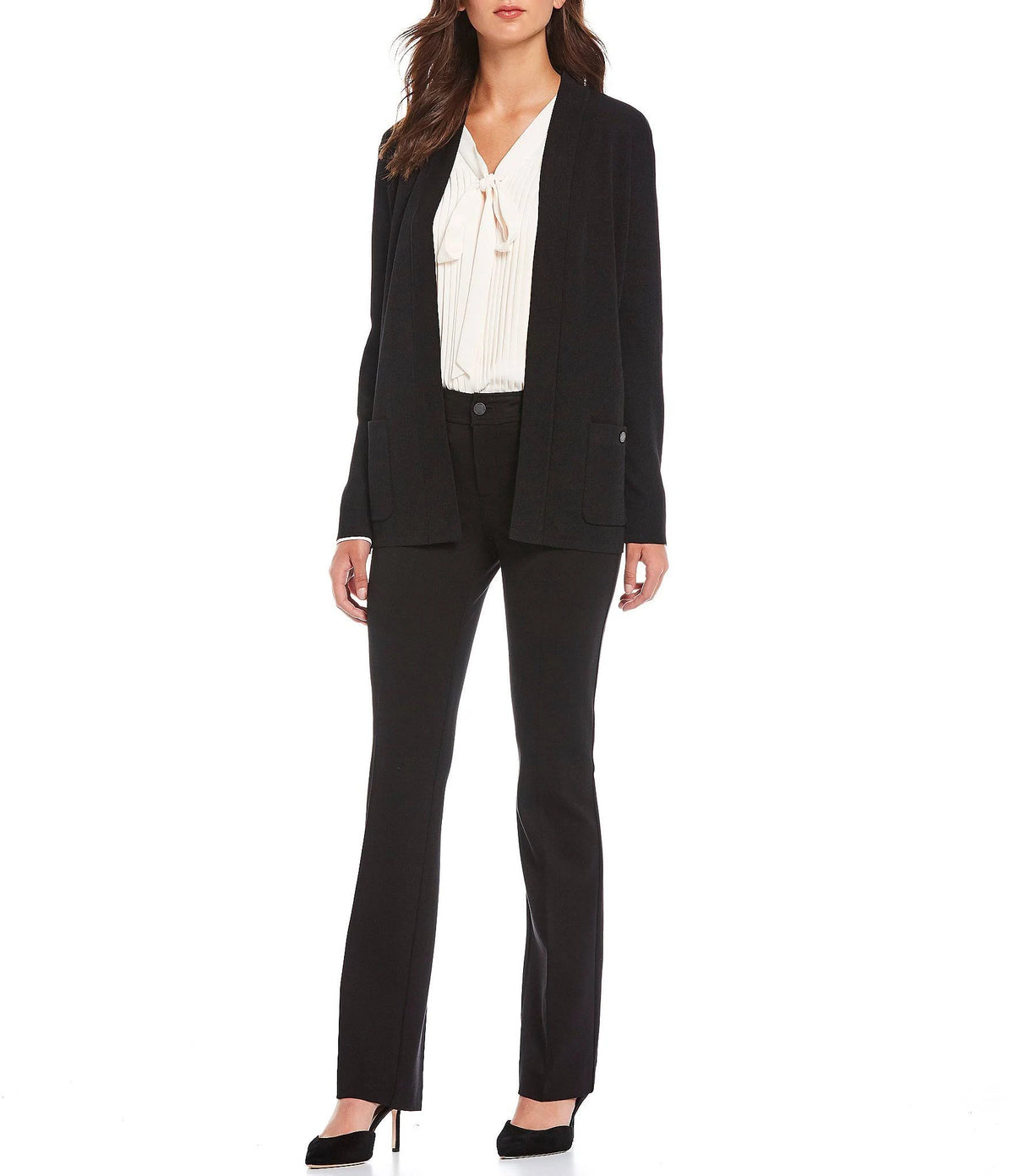 Black Open Front Cardigan H744438