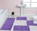 Purple 4 Piece Cotton Bath Rug Set I77282