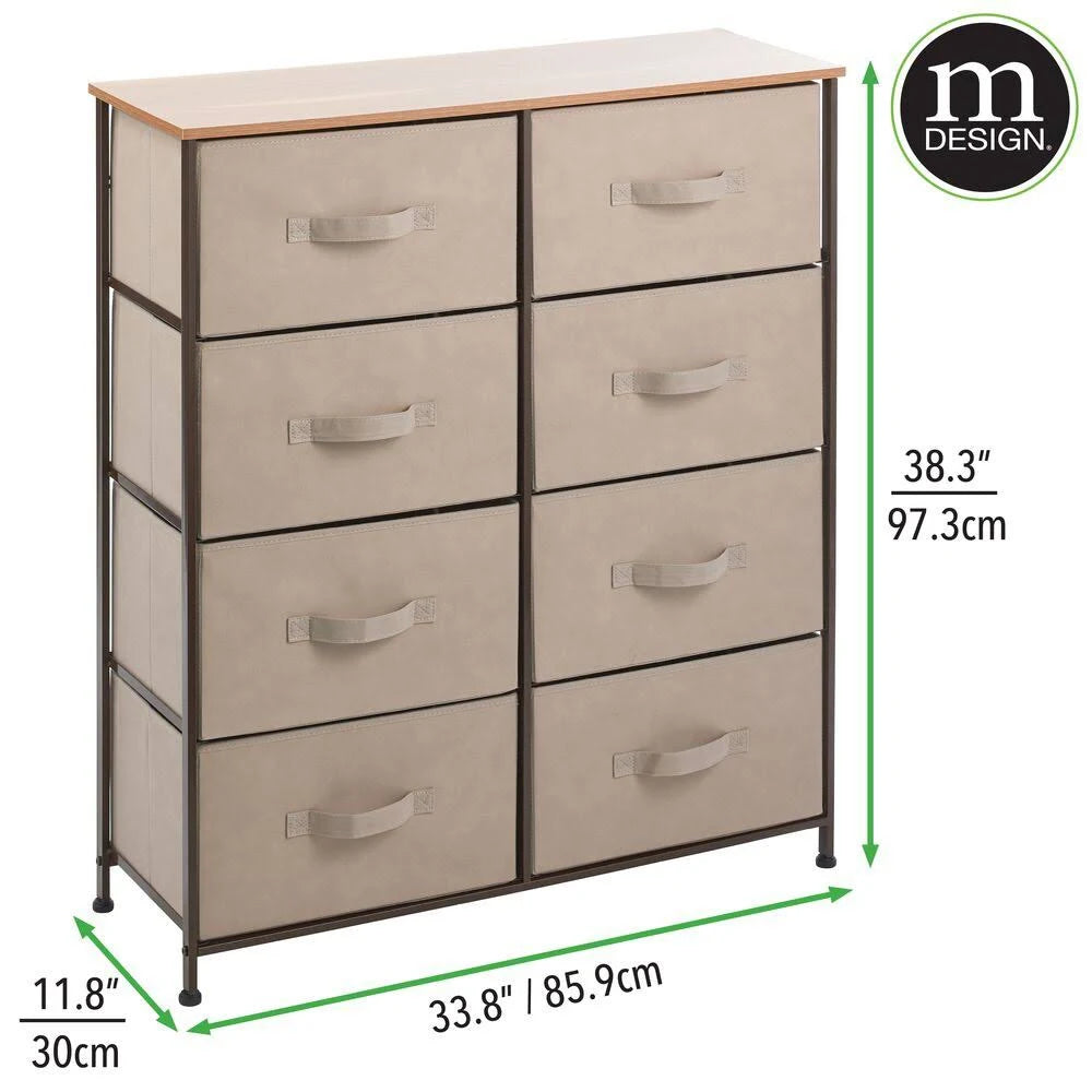 8 Drawer Coffee Espresso Vertical Dresser Storage Tower Z83624