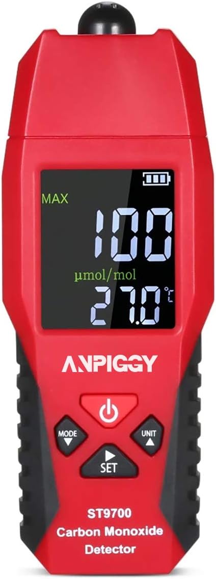 Handheld Carbon Monoxide Detector 0-1000ppm Pack of 2 Z895