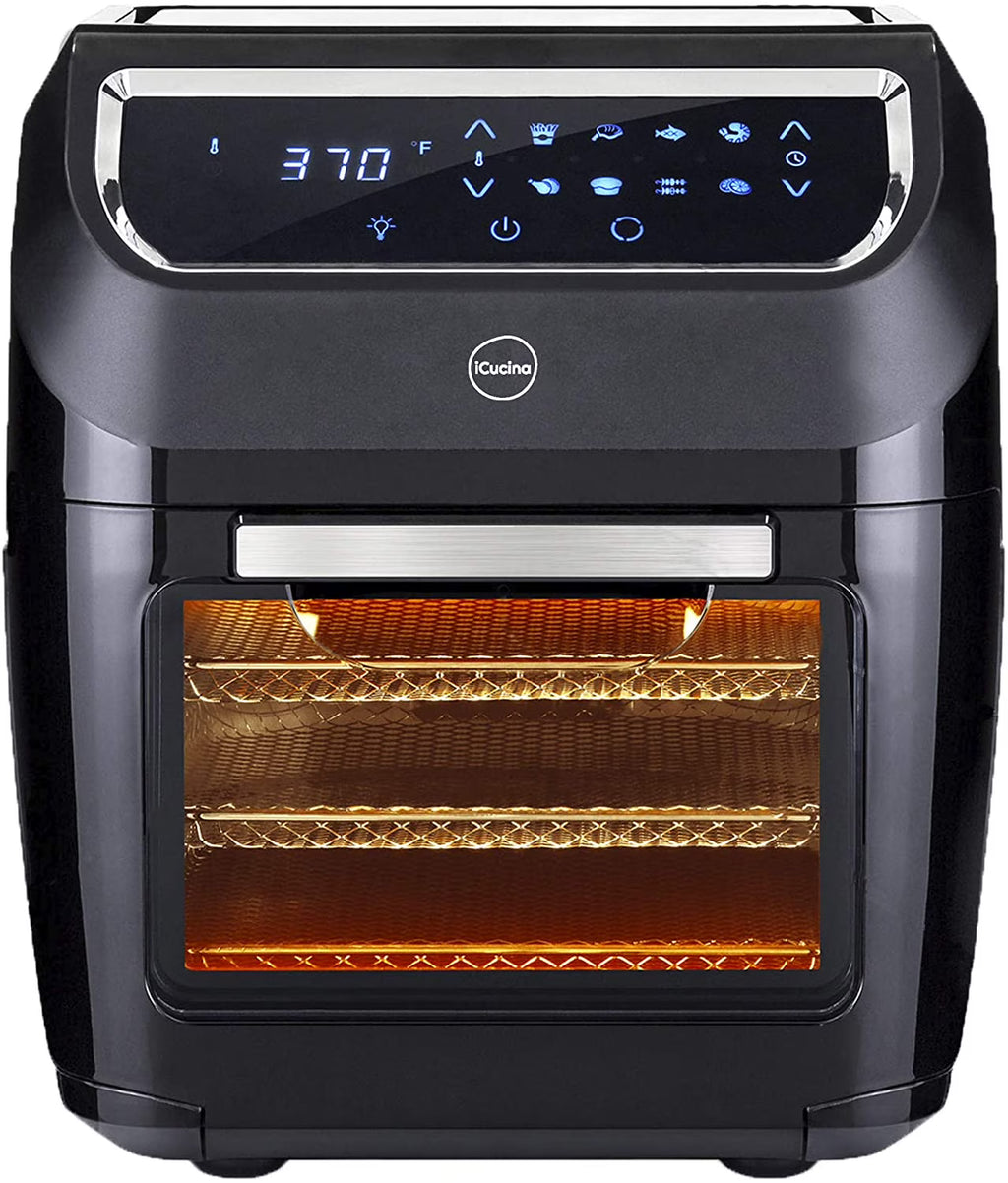 10 Qt Non-Stick Air Fryer with Rotating Mesh Basket A529644