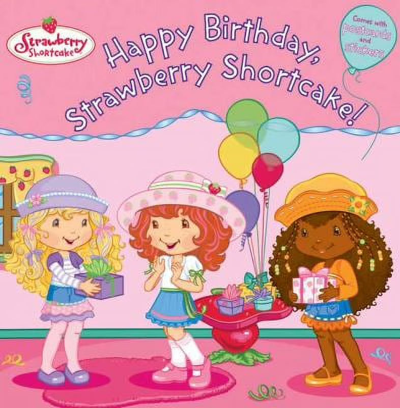 Happy Birthday Strawberry Shortcake Paperback with Stickers and Postcards S280