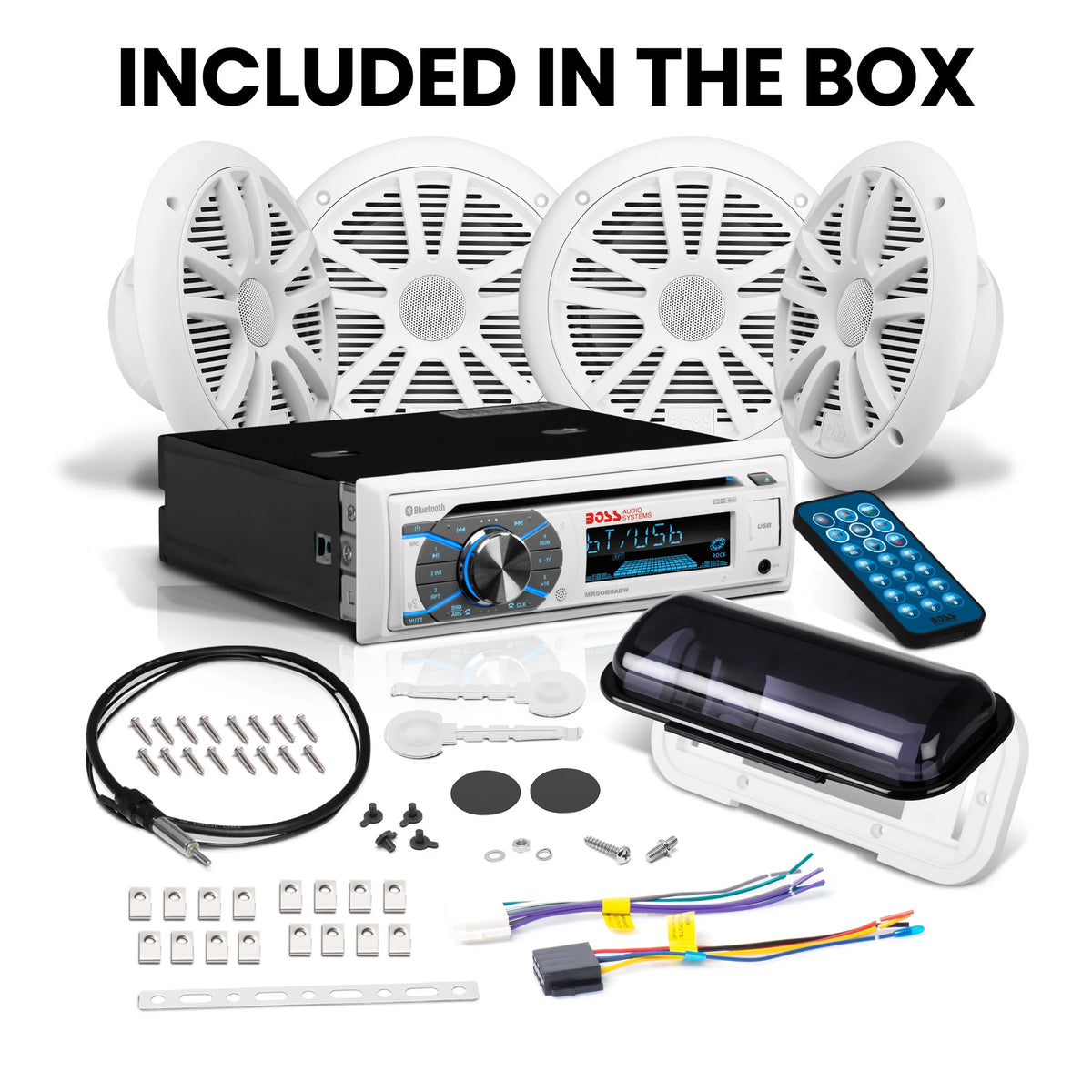 Marine Receiver Speakers with Bluetooth CD USB N77399