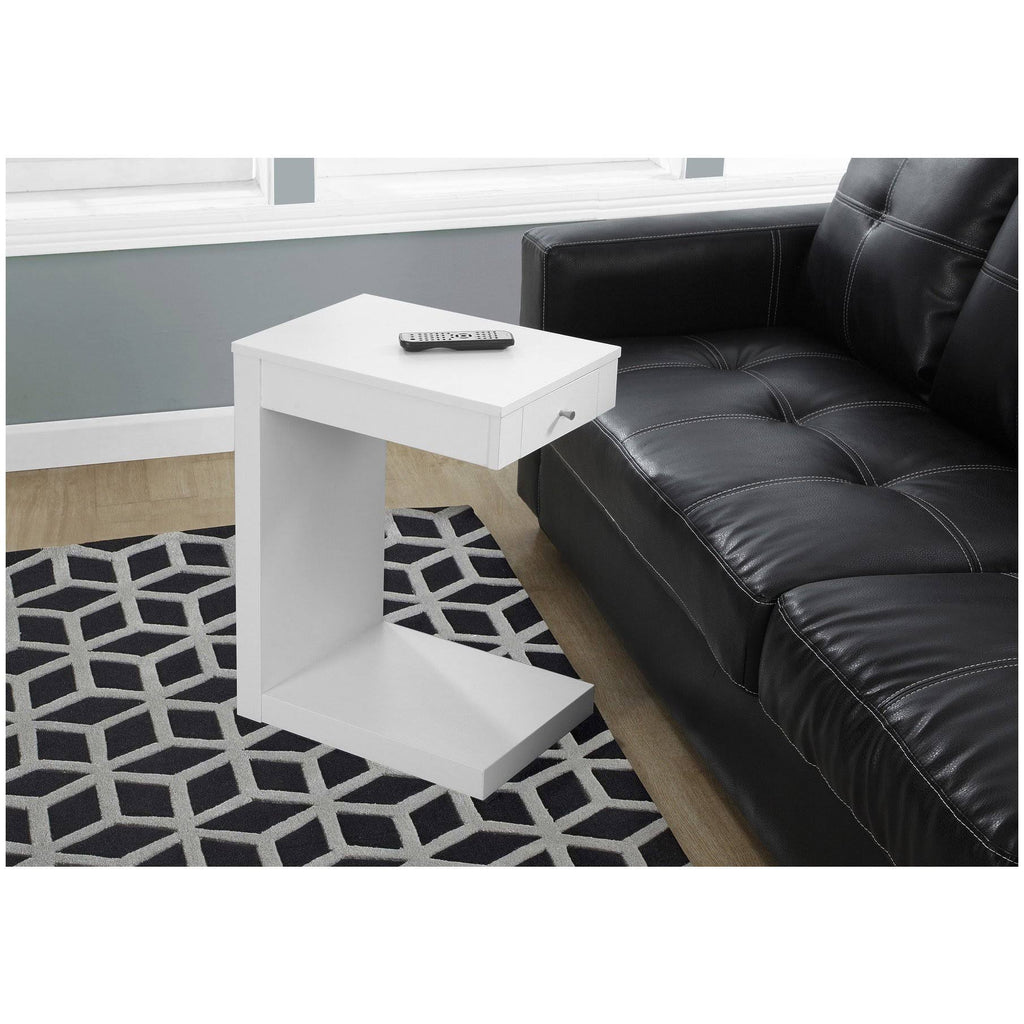 White Accent Table with Drawer G255074