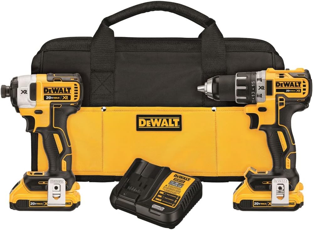 Cordless Drill Combo Kit, 2-Tool, Yellow/Black N90811