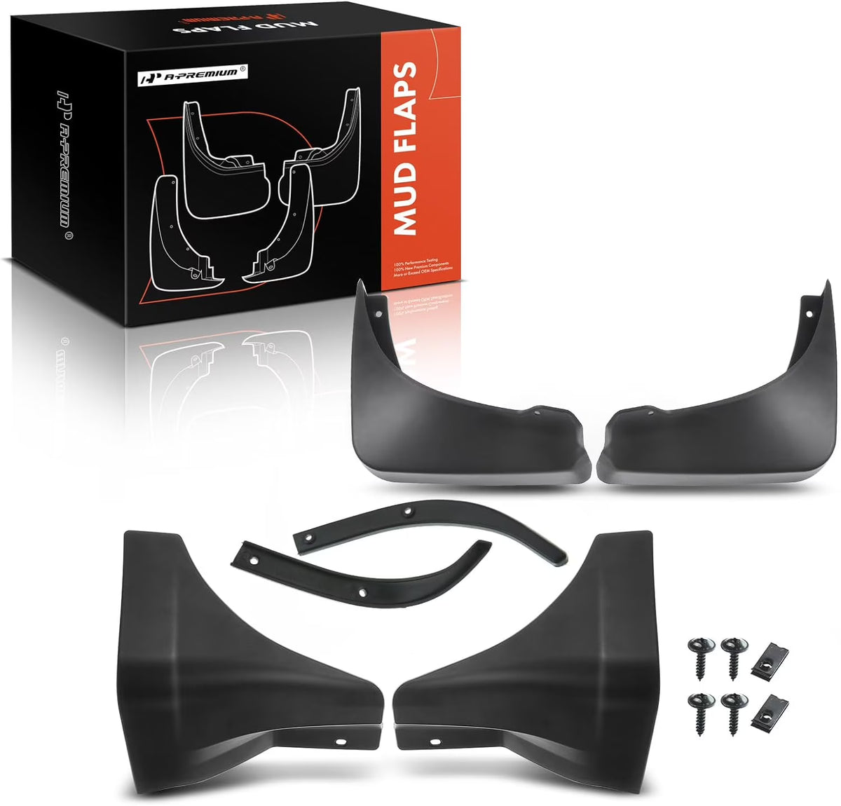 4-PC Splash Guard Mud Flaps Set S2294
