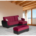 Burgundy Air Lounge Sectional Ottoman K91329