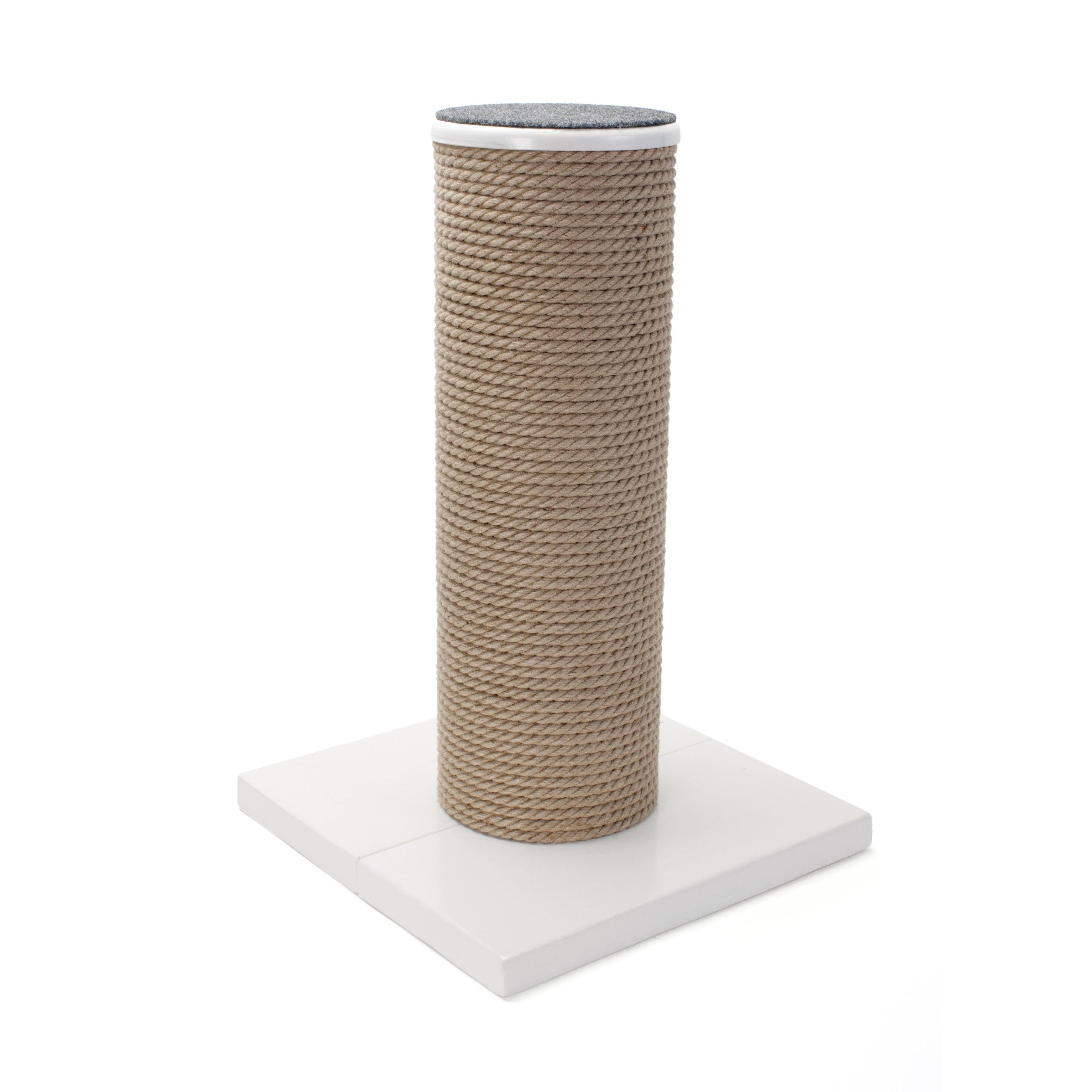 Oversized Jute Cat Scratcher and Perch, White N6854