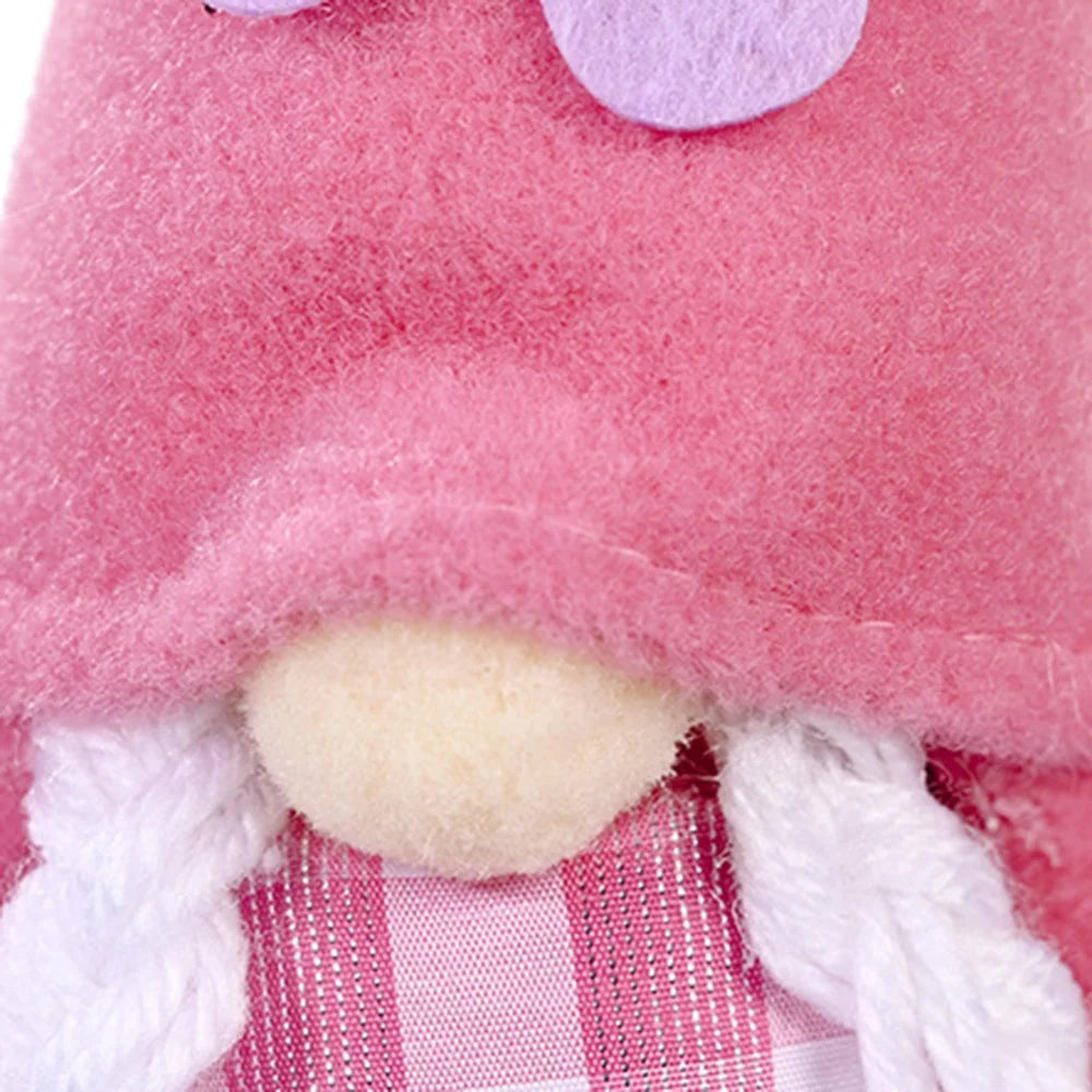 2pcs Flower Hat Faceless Doll Spring Gnome Elf Doll Handmade Rudolph Dwarf Doll X6835