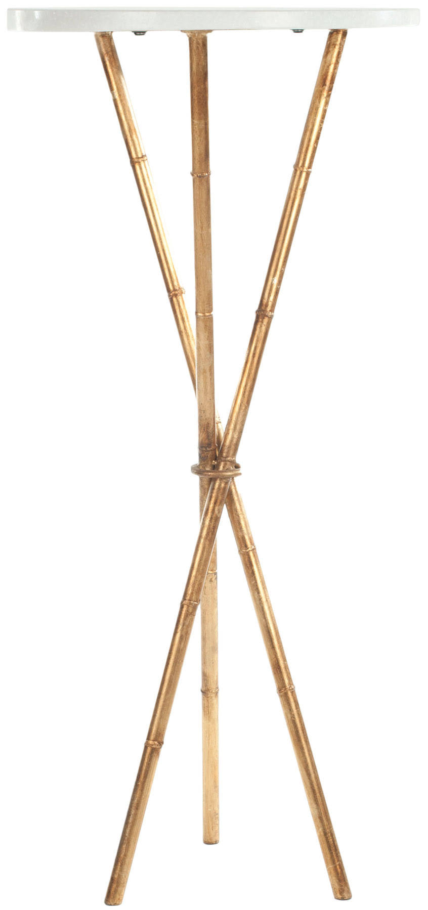 Gold White Accent Table R3178