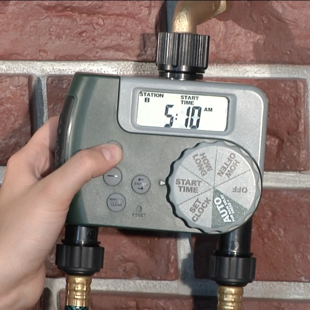 LCD 2-Port Digital Hose Faucet Timer D251558
