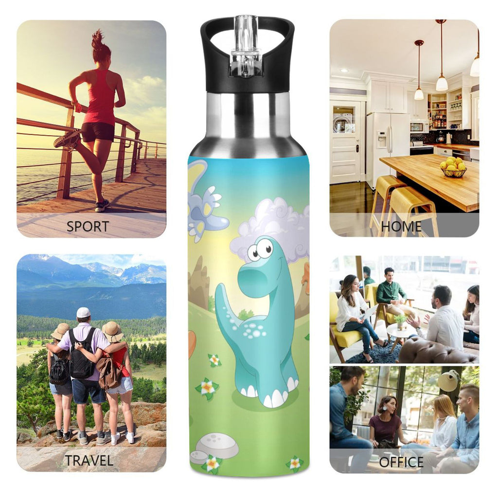 Stainless Steel Vacuum Insulated Water Bottle with Straw Lid 20 OZ M184476
