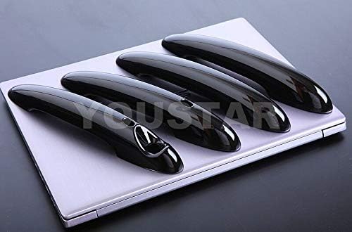 Door Handle Cover with Push Button Gloss Black Pack of 2 B742433
