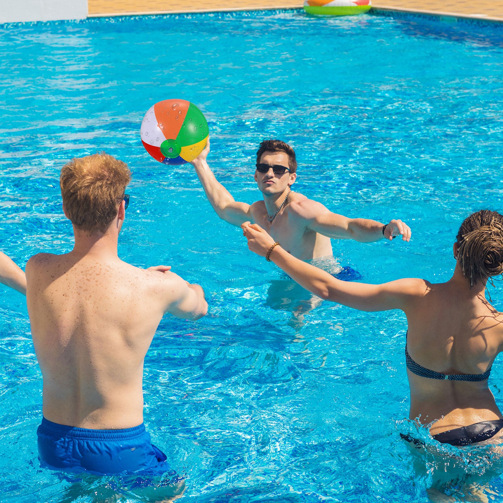 12 Pcs Inflatable Beach Balls Pool Toys T129244