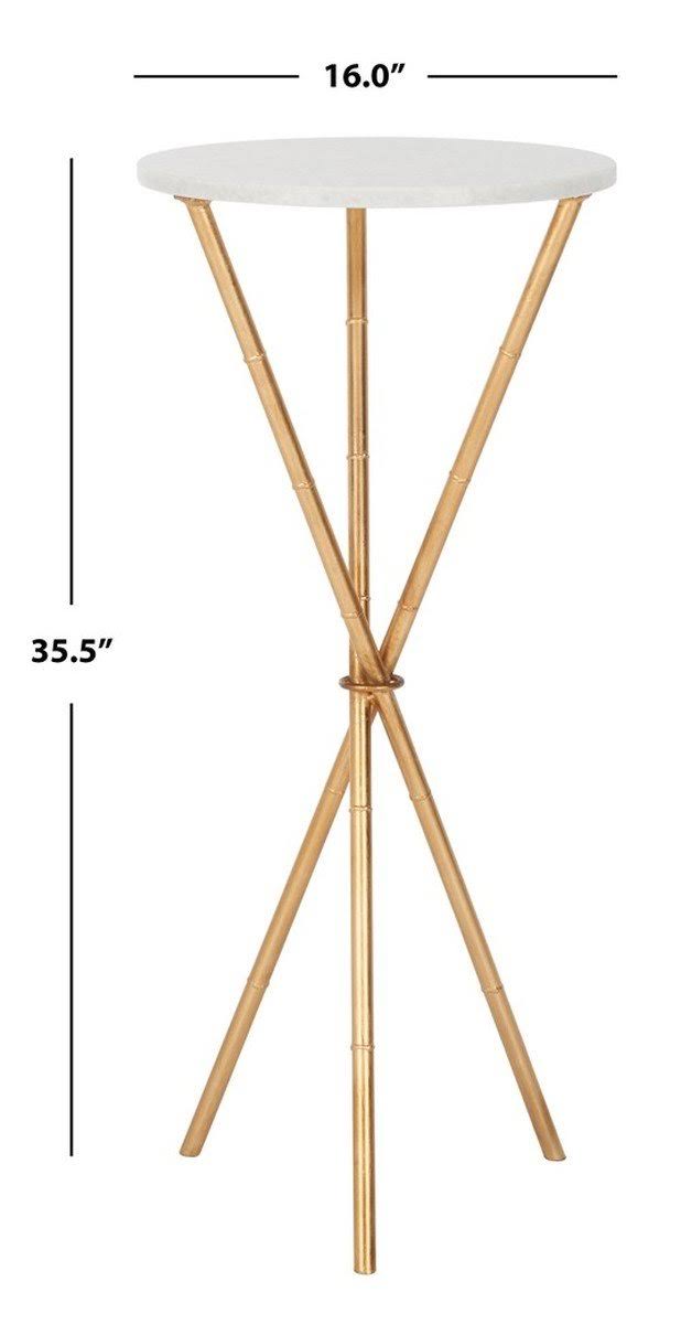Gold White Accent Table R3178