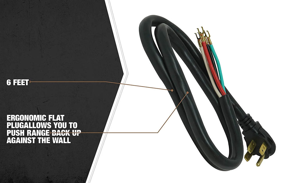 Range Replacement Cord 6' 50-Amp 4-Wire Black G68162