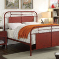 Distressed Red Cal King Bed K6459