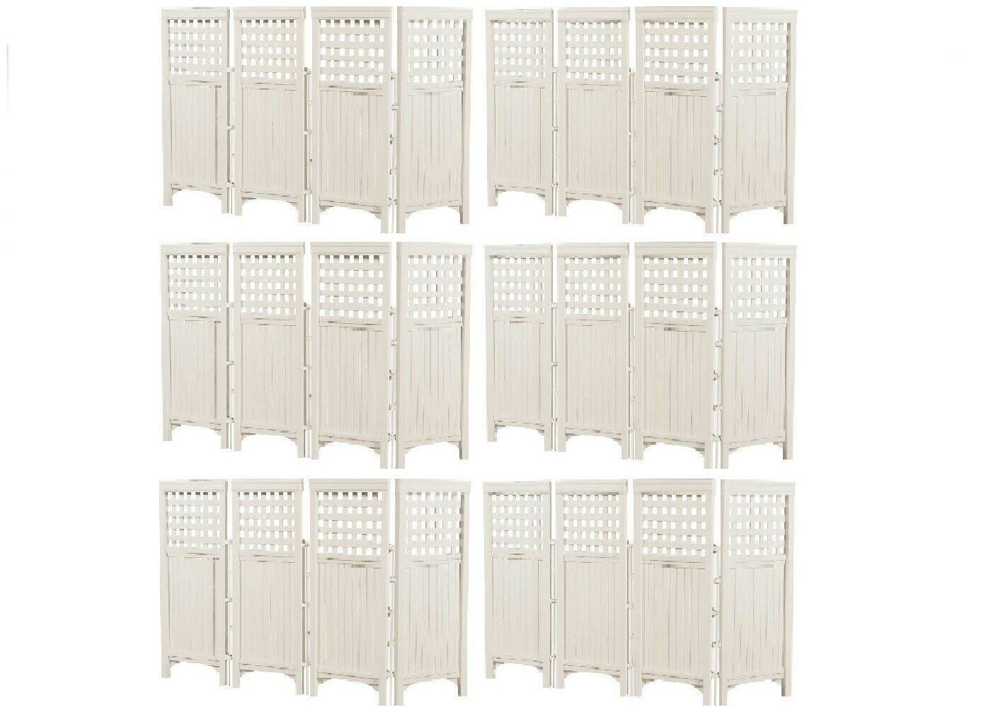 Taupe Steel and Resin 4 Panel Yard Enclosure Z2943
