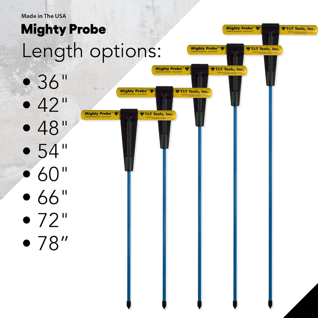 48-Inch Metal Soil Probe, 3/8 Metal Round Rod, Four Pack T682