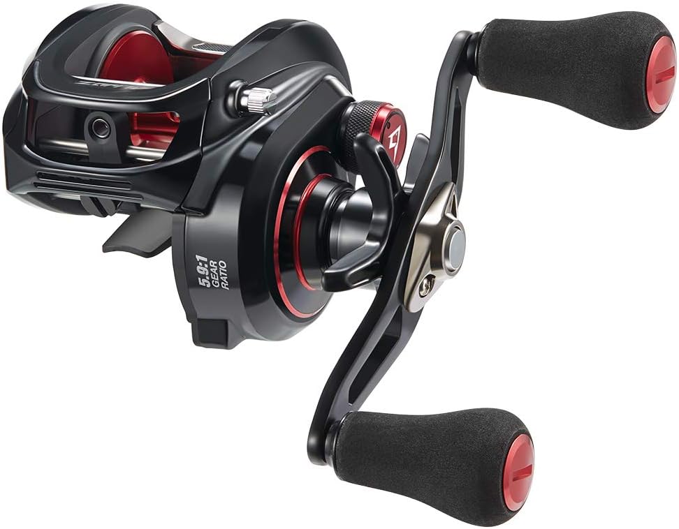 Aluminum Frame Baitcasting Reel, 33Lbs Max Drag, 5.9:1/8.1:1 Gear Ratio D845