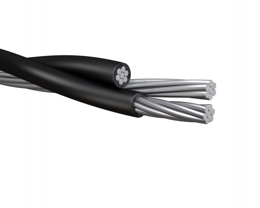 150' Nassau Cockle 2-2-4 Aluminum Triplex Overhead Service Drop Cable P715934