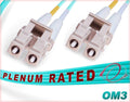65M OM3 LC LC Fiber Patch Cable 10Gb Plenum Duplex 50/125 Multimode Jumper A39002
