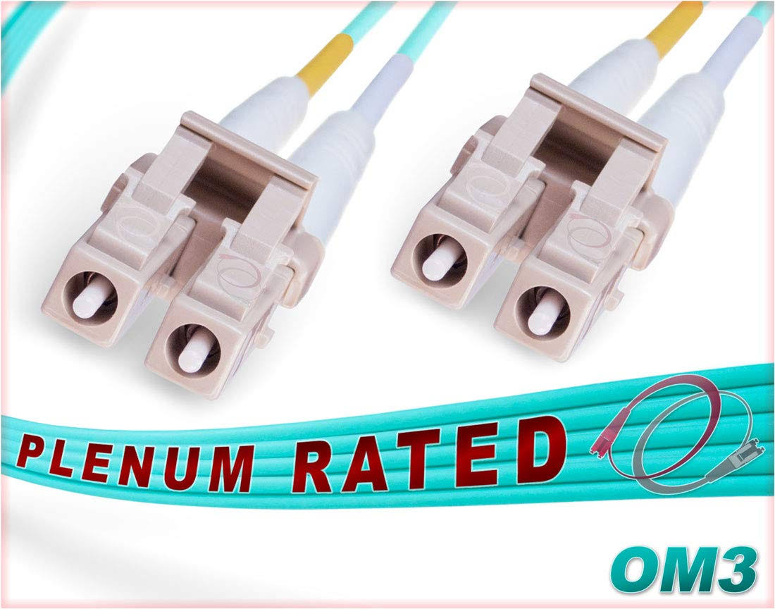 65M OM3 LC LC Fiber Patch Cable 10Gb Plenum Duplex 50/125 Multimode Jumper A39002