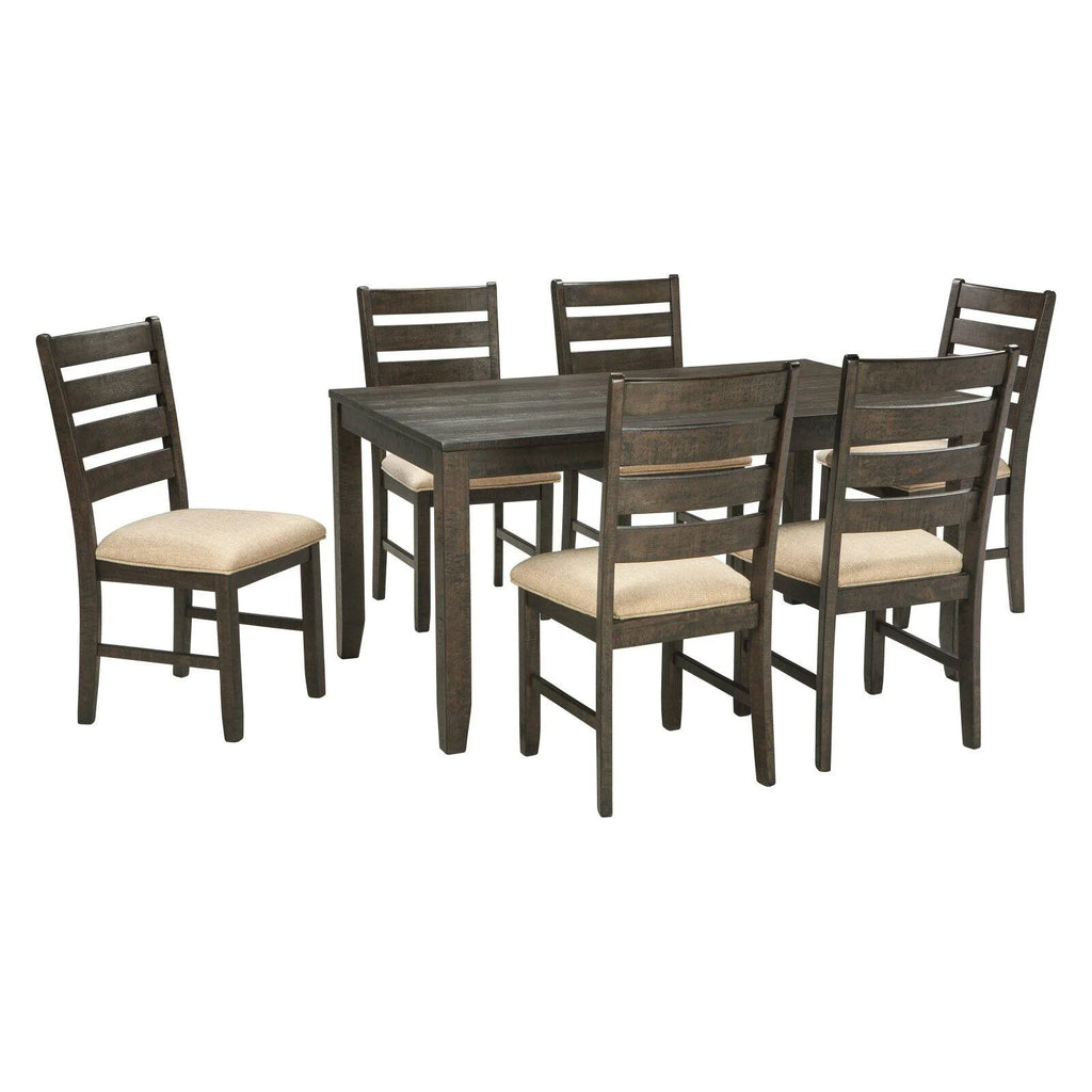 7 Piece Brown Dining Table Set Z957170