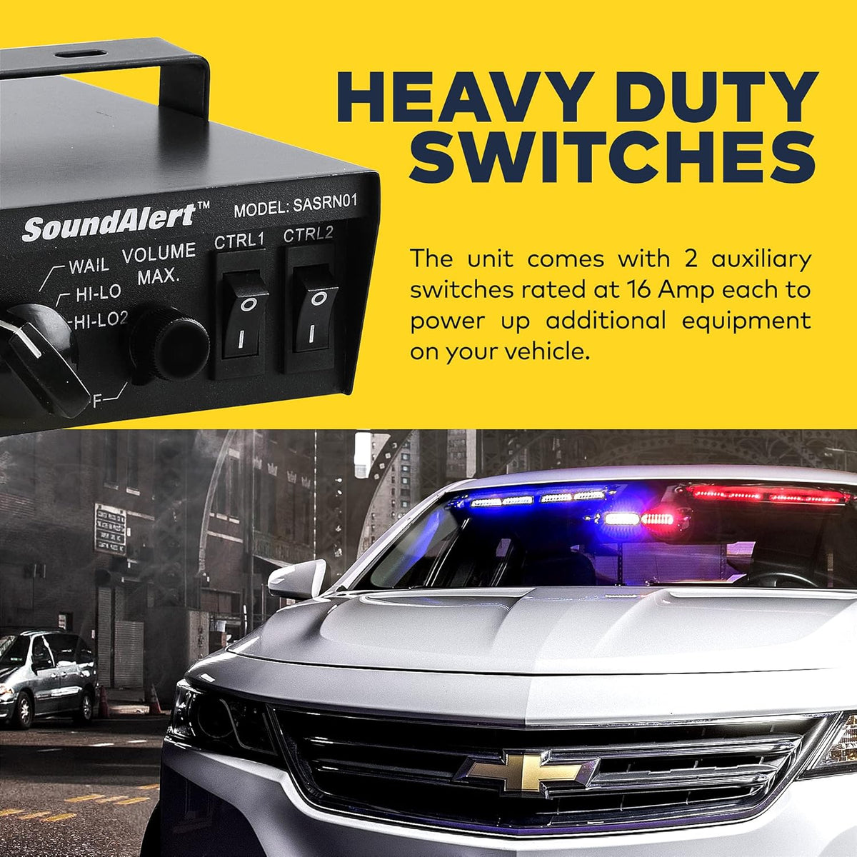 12V 100W Police Siren PA System with Handheld Microphone E359