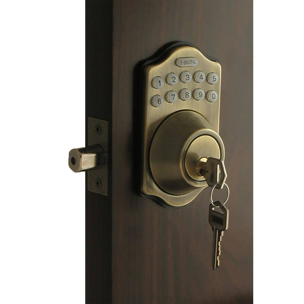 Antique Brass Electronic Deadbolt G805415
