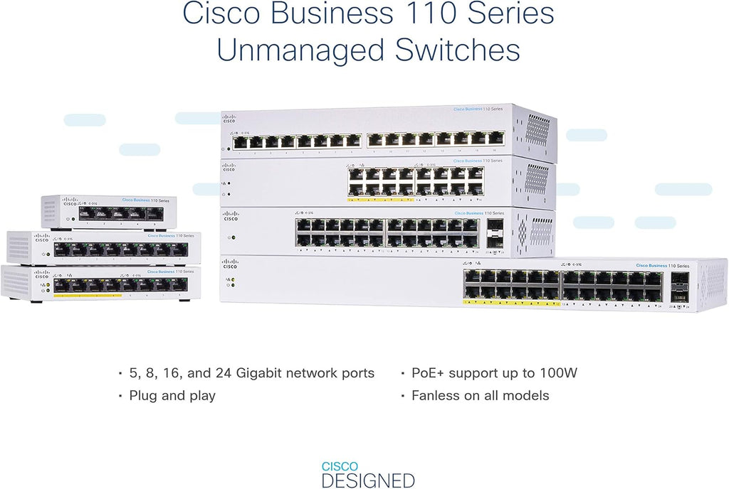 8 Port GE Unmanaged Switch, Pack of 2 J744